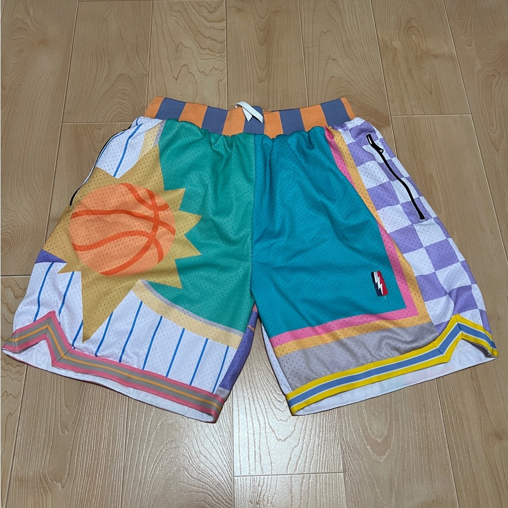 Colorful Basketball Graphic Shorts